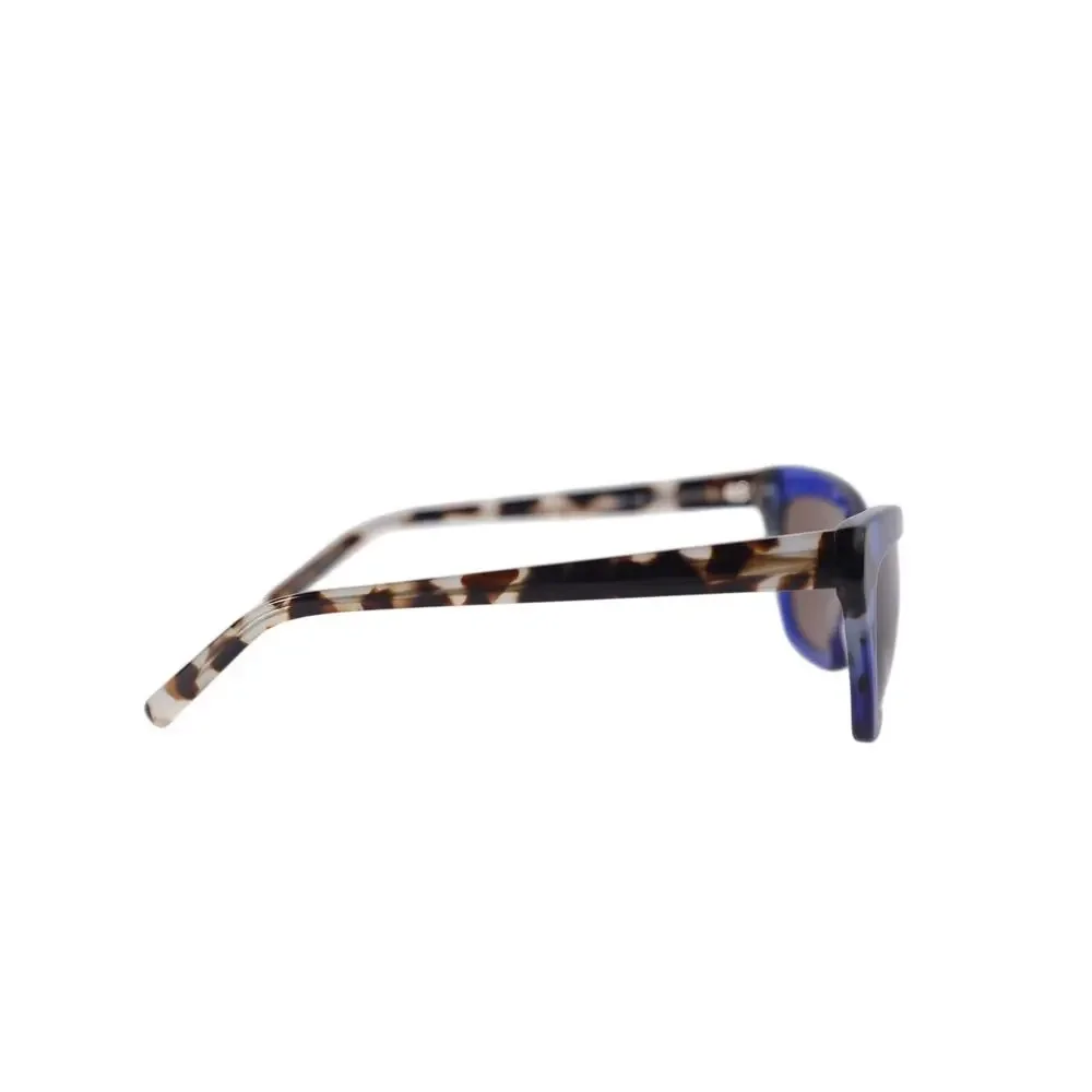 DKNY Narrow Cat Eye Womens Sunglasses–Cobalt Blue/Bone Tortoise–Retro Chic–NWT
